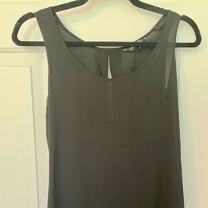 Black Express blouse with draped cutout back